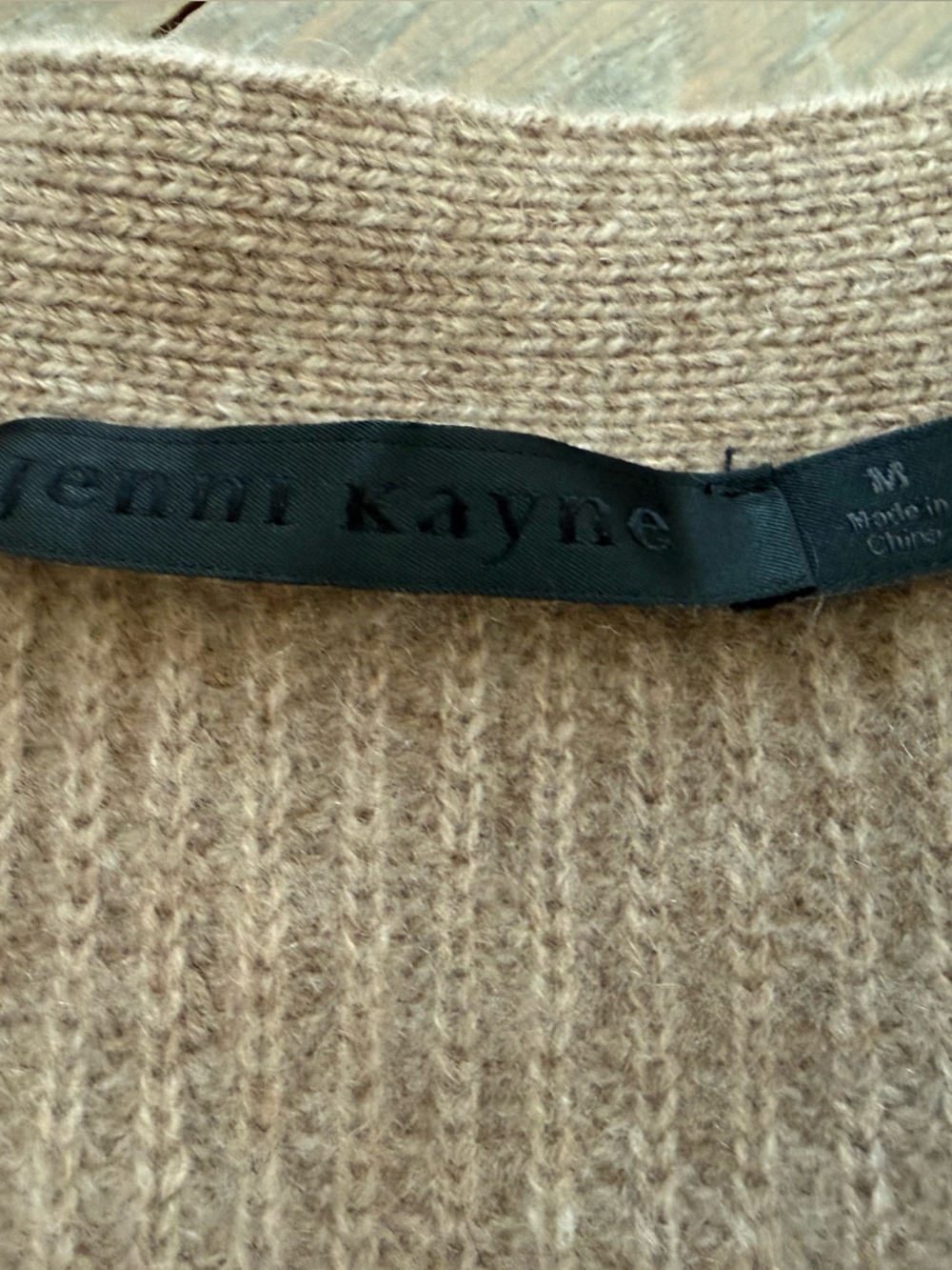 Jenni Kayne Cocoon Cashmere Cardigan M Taupe Color - Picture 11 of 11